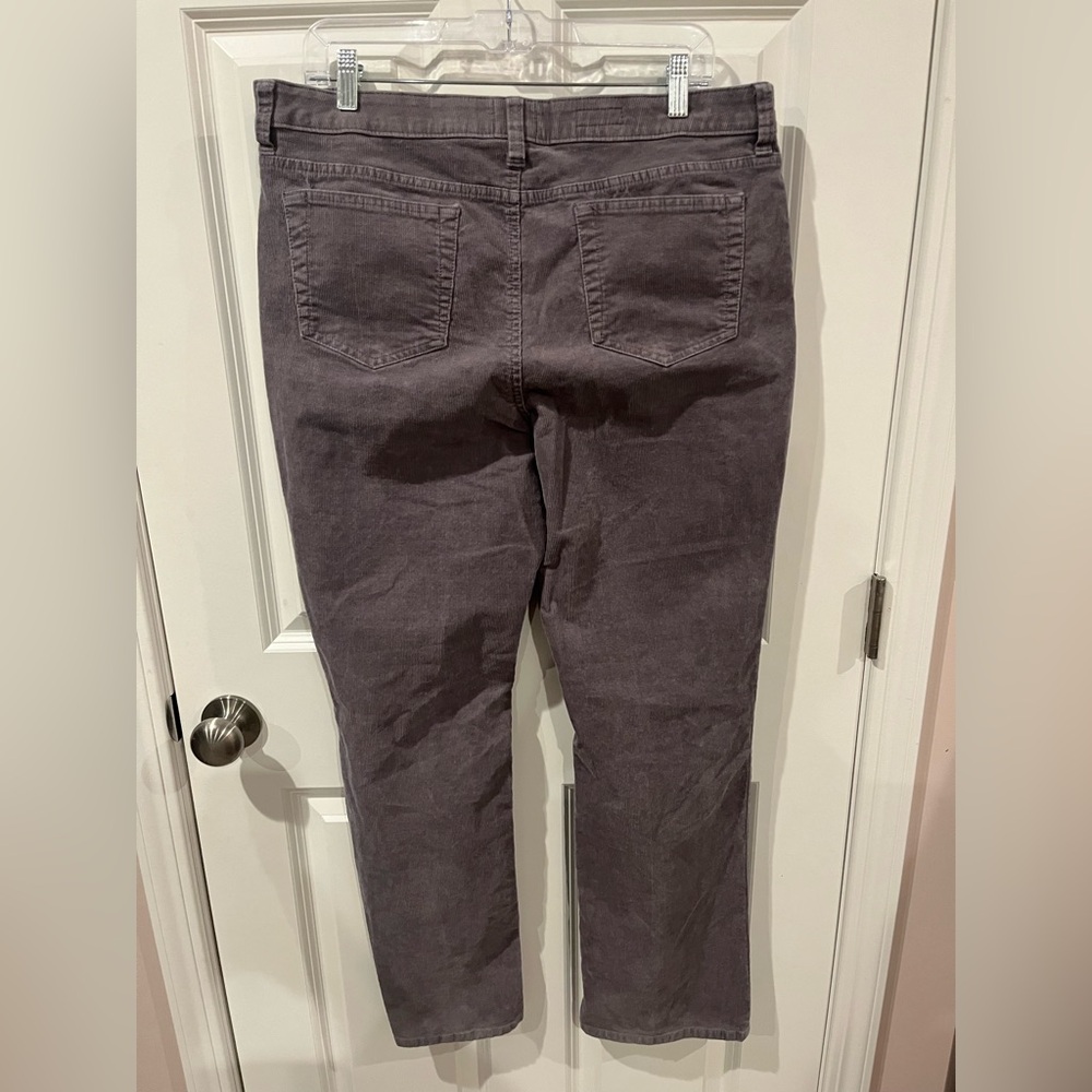 St. John’s Bay Grey Straight Leg Corduroy Pants Size 16 - Picture 4 of 5